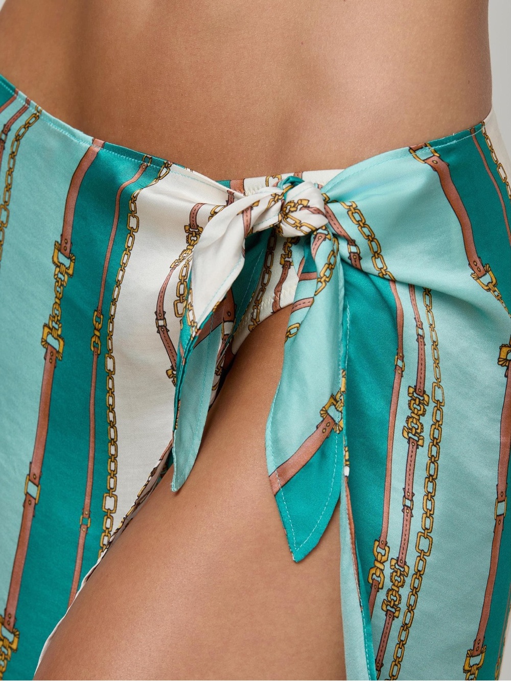 L'AGENCE Marceline Belt-Print Pareo - size S - NWT - Picture 4 of 10